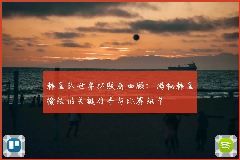 韩国队世界杯败局回顾：揭秘韩国输给的关键对手与比赛细节